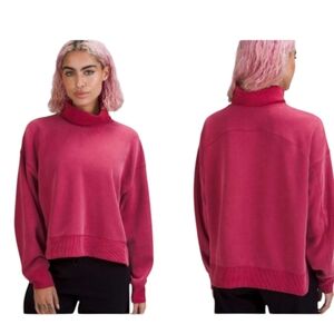 Lululemon Softstreme Turtleneck Pullover Pomegranate Mauve Purple Size 12